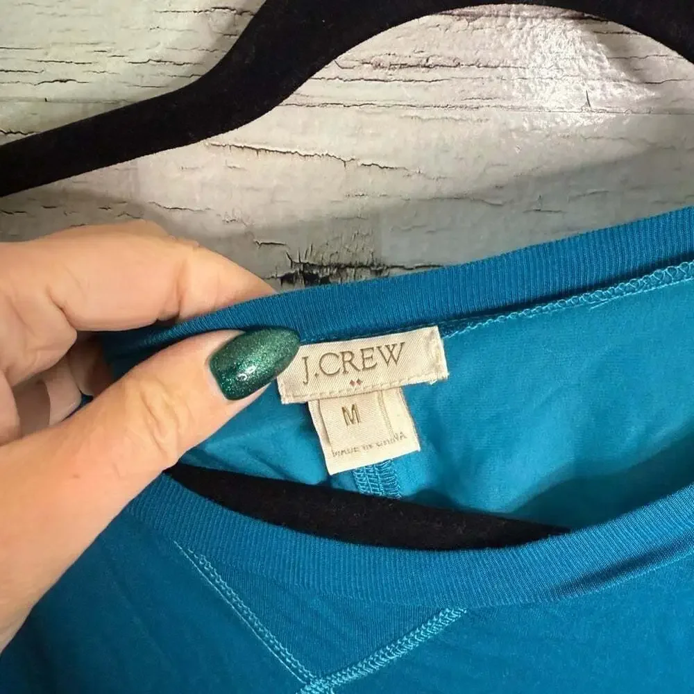 J. Crew Teal Mini Dress blue size medium